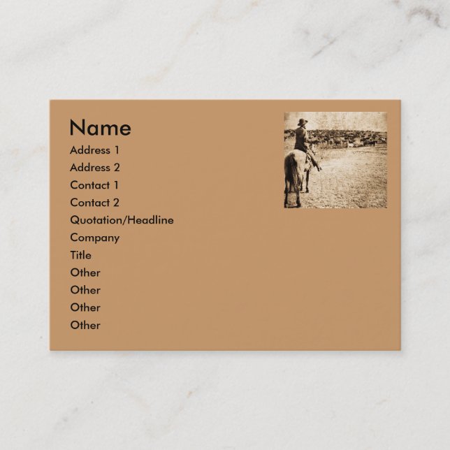 Home on the Range V.2 Business Card (Front)