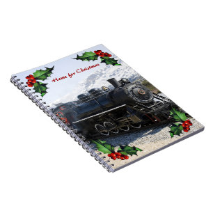 Home on the Train for Christmas Notebook