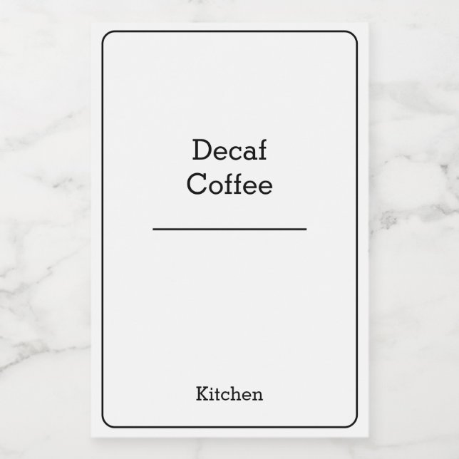 home organization Minimalist Modern storage jar Food Label (Single Label)