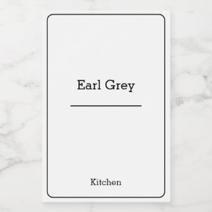 home organization Minimalist Modern storage jar Food Label