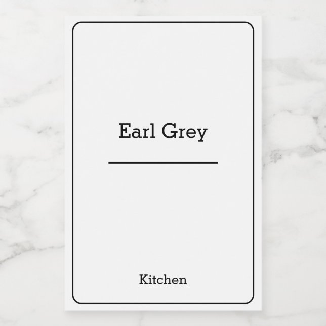 home organization Minimalist Modern storage jar Food Label (Single Label)