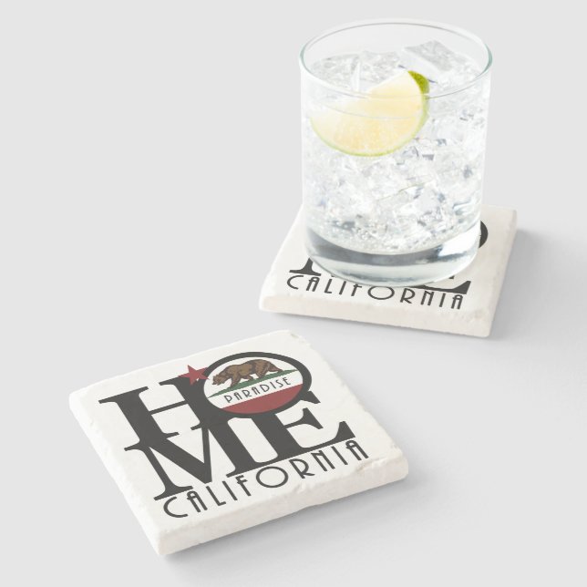 HOME  Paradise California Stone Coaster (Side)