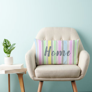 Home Pastel Stripes Lumbar Pillow