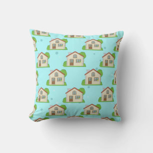 Home Pattern Throw Pillow
