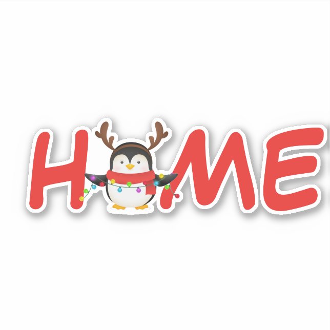 Home penguin sticker (Front)