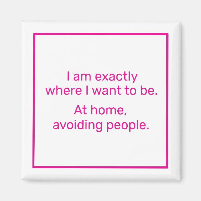 Home (pink) magnet (Front)