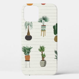 Home Plants: Hand Drawn Seamless Interior iPhone 12 Case
