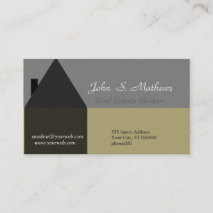 Home Professional Realtor Black Grey Business Card
