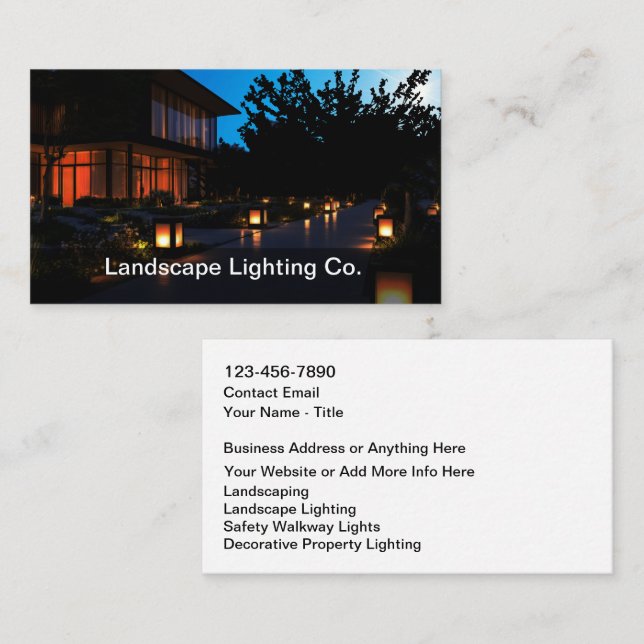 Home Property Landscape Lighting Business Card (Front/Back)