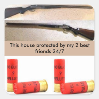 Home Protection sticker 12 guage and 00 buckshot