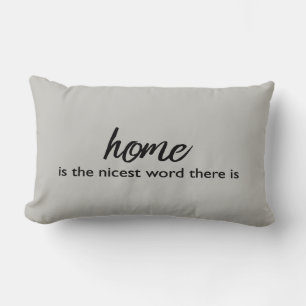 Home Quote Grey Typography   Pillow
