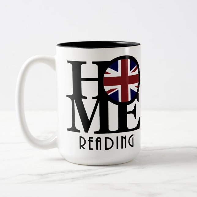 HOME Reading England 15oz Two-Tone Coffee Mug (Left)