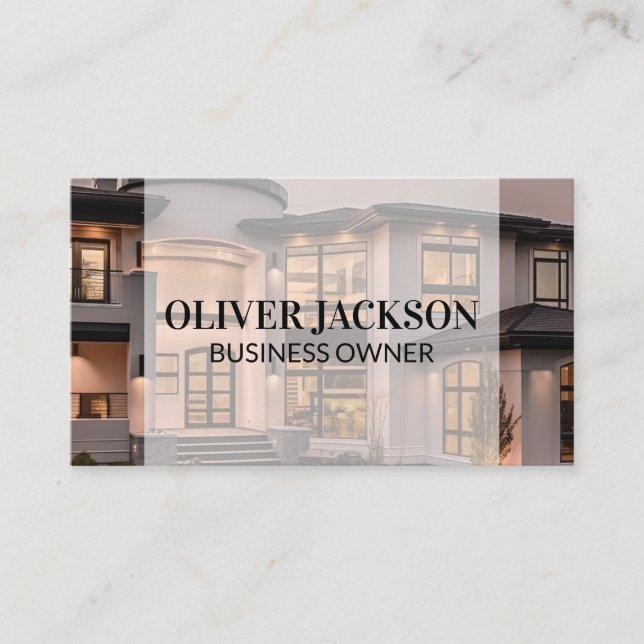 Home Real Estate Background Business Card (Front)