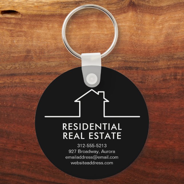 Home Real Estate Realtor Promotional Keychain (Back)