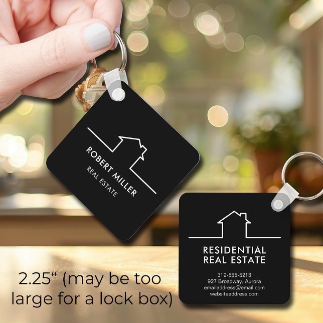 Home Real Estate Realtor Promotional Keychain (2.25" Home Real Estate Realtor Promotional Keychain (may be too large for a lock box))