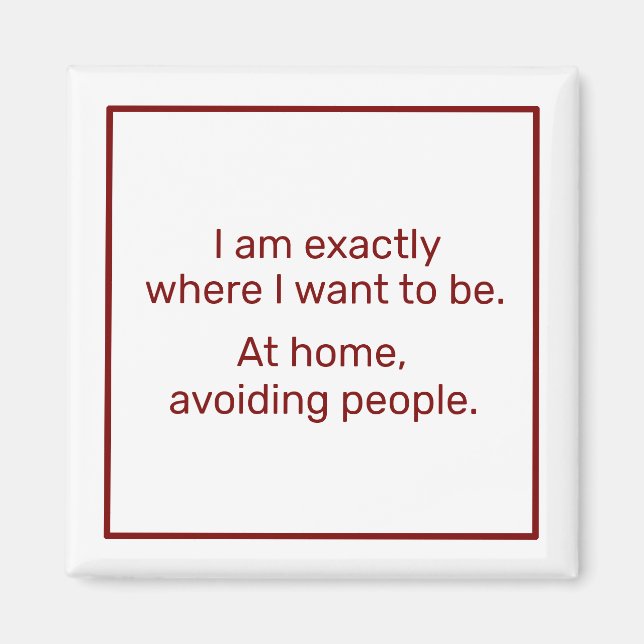 Home (red) magnet (Front)