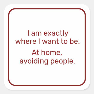 Home (red) square sticker