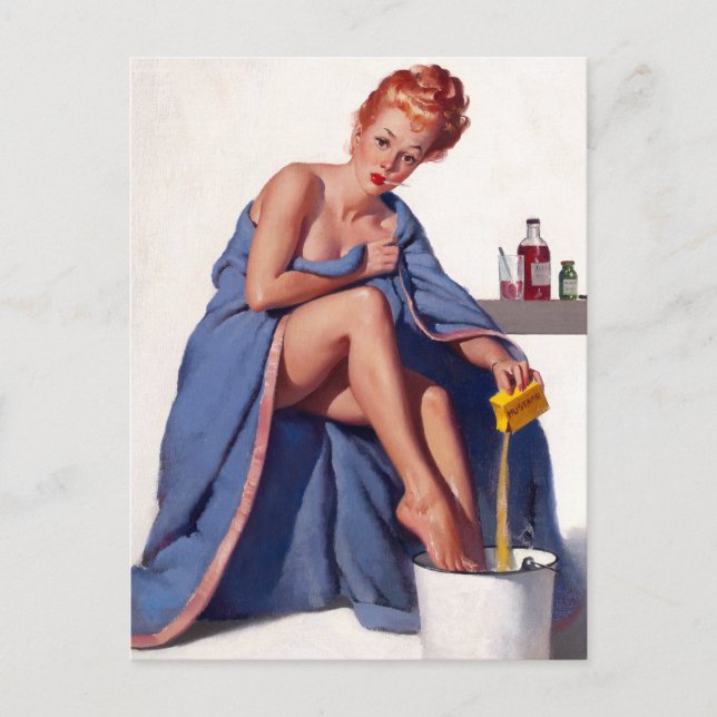 Home Remedy Pin Up Postcard (Front)