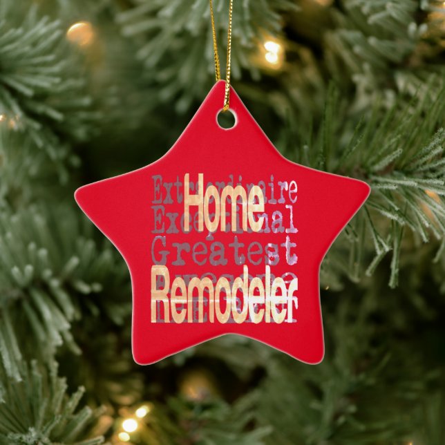 Home Remodeler Extraordinaire Ceramic Ornament (Tree)