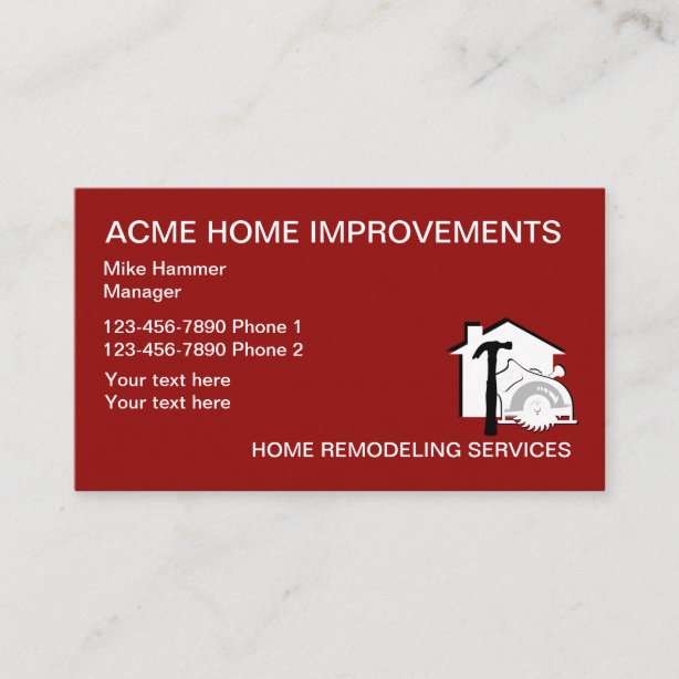 Renovation Business Cards Profile Cards Zazzle CA