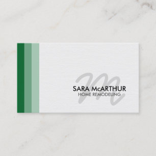 Home Remodeling Renovation Monogram Business Card