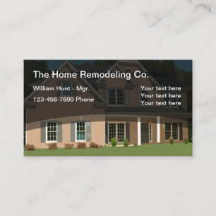 Home Remodeling Services Modern Design Business Card