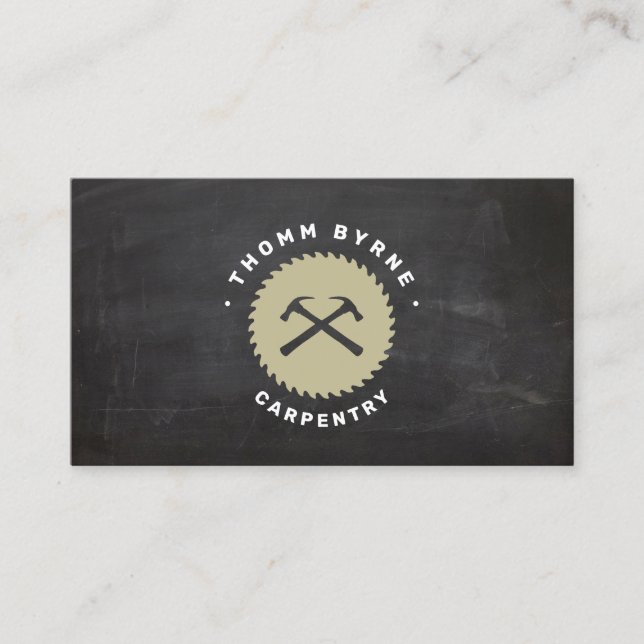 Home Renovation Handyman Carpenter Business Card (Front)