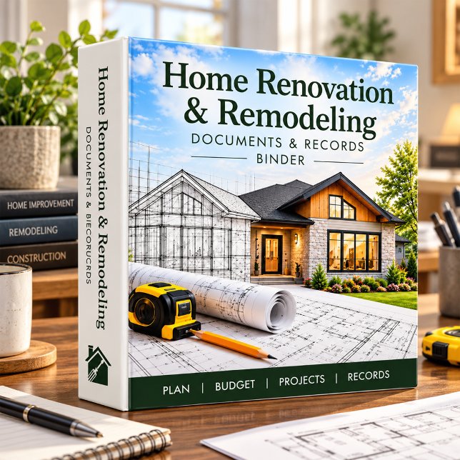 Home Renovation & Remodeling Documents and Records Binder (Creator Uploaded)