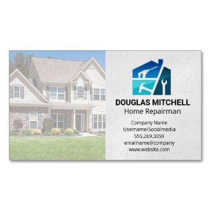 Home Renovation Tools General Contractor Magnetic Business Card