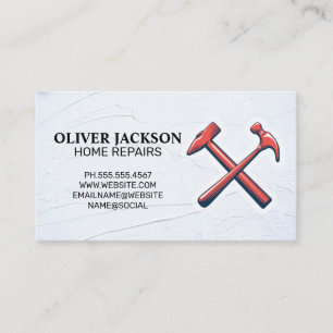 Home Repair   Hammers   Handyman Business Card