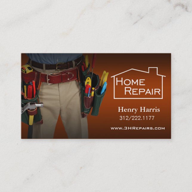 Home Repair Handyman Business Card (Front)
