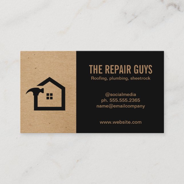 Home Repair | Handyman | Construction Business Card (Front)