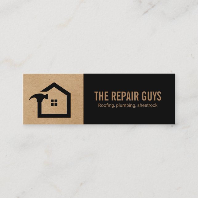 Home Repair | Handyman | Construction Mini Business Card (Front)