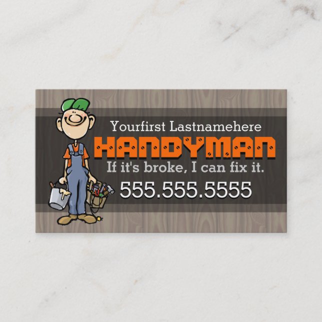 Home Repair.Handyman.Remodeling.Carpenter.Painter Business Card (Front)