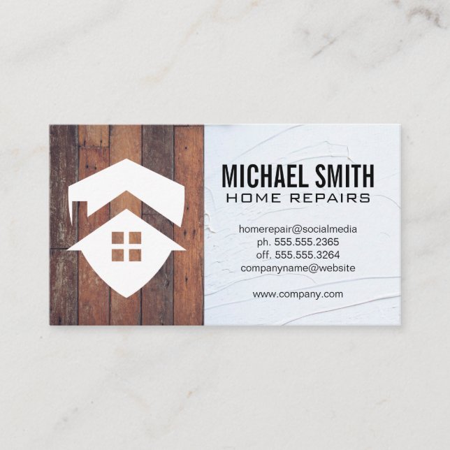Home Repair | Residential Carpentry Business Card (Front)