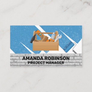 Home Repair   Tool Box   Paint   Brick Wall Business Card