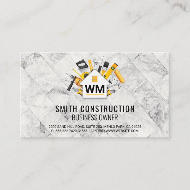 Home Repair Tools | Construction  Business Card (Front)
