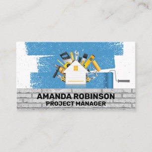 Home Repair   Tools   Paint   Brick Wall Business Card