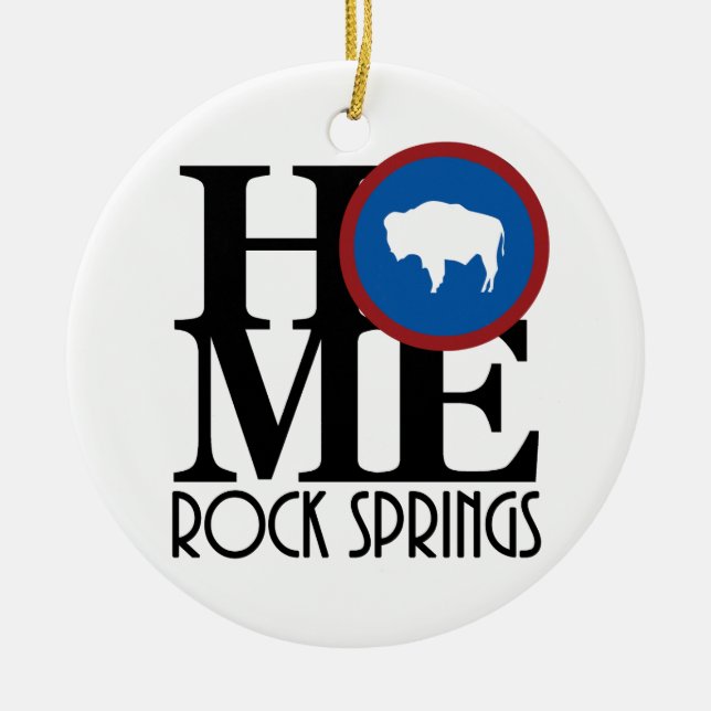 HOME Rock Springs Ceramic Ornament (Front)
