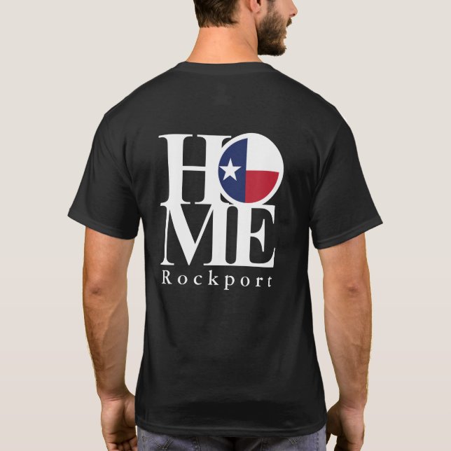 HOME Rockport Texas Black Tee (Back)