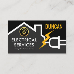 Home Roof Power Plug Frame  Business Card