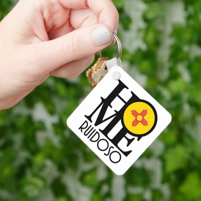 HOME Ruidoso, New Mexico Keychain (Hand)