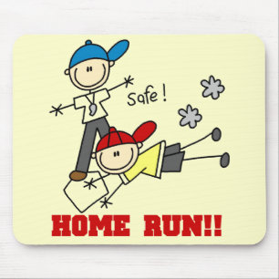 Home Run Boys Baseball Tshirts and Gifts Mouse Pad