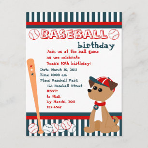 Home Run Doggie! Invitation