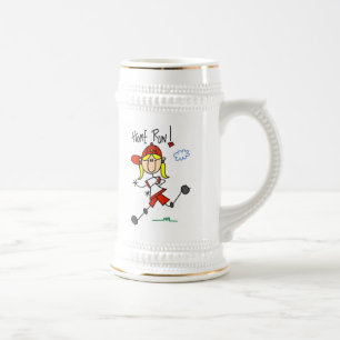 Home Run Girls Softball T-shirts and Gifts Beer Stein
