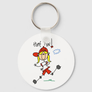 Home Run Girls Softball T-shirts and Gifts Keychain