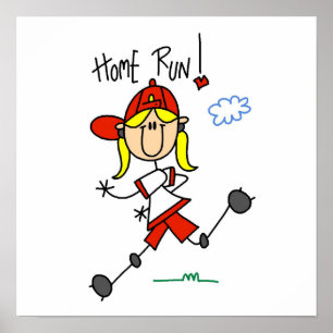 Home Run Girls Softball T-shirts and Gifts Poster