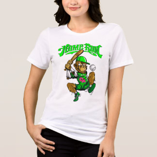 Home Run Monkey Baseball Tri-Blend Shirt