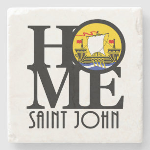 HOME Saint John New Brunswick Stone Coaster