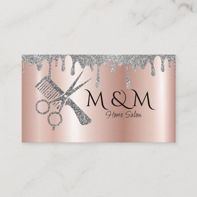 Home Salon Hairdresser Barber Haircut Hairdressing Business Card (Front)